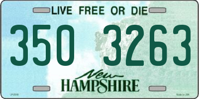 NH license plate 3503263