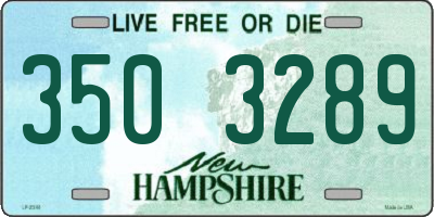 NH license plate 3503289