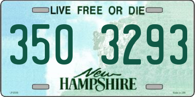 NH license plate 3503293