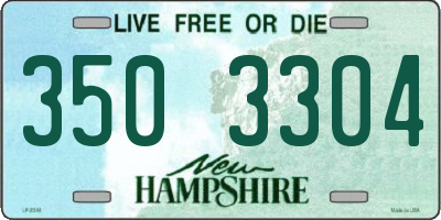 NH license plate 3503304