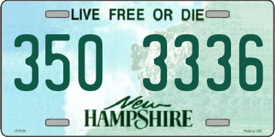 NH license plate 3503336