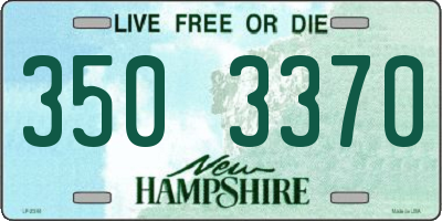 NH license plate 3503370