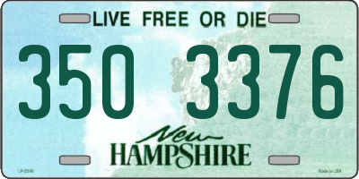 NH license plate 3503376