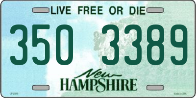 NH license plate 3503389