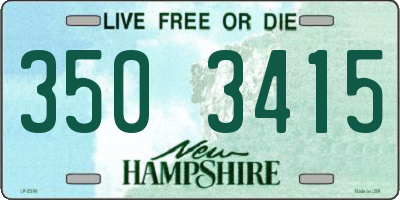 NH license plate 3503415