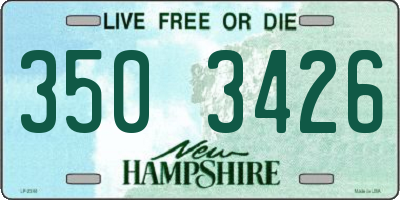NH license plate 3503426