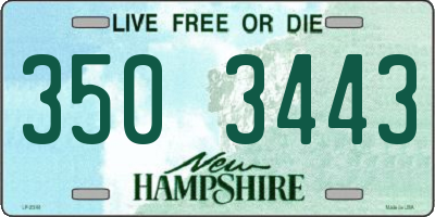 NH license plate 3503443