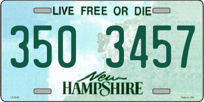 NH license plate 3503457