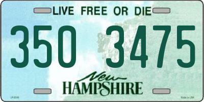 NH license plate 3503475