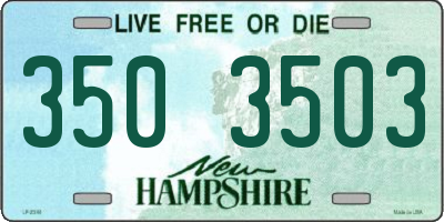 NH license plate 3503503