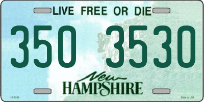 NH license plate 3503530