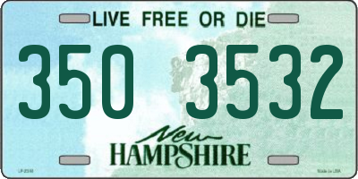 NH license plate 3503532