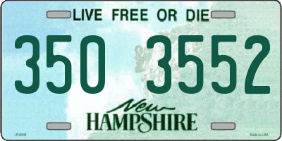 NH license plate 3503552