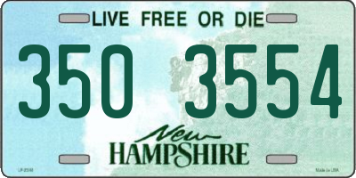 NH license plate 3503554