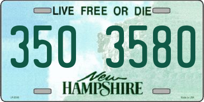 NH license plate 3503580