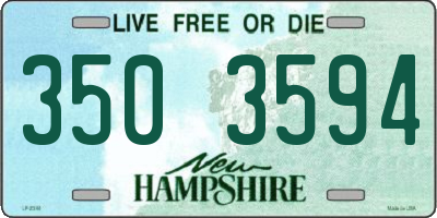 NH license plate 3503594