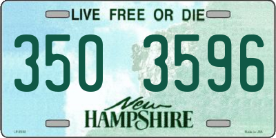 NH license plate 3503596