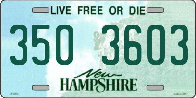 NH license plate 3503603
