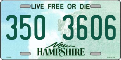 NH license plate 3503606