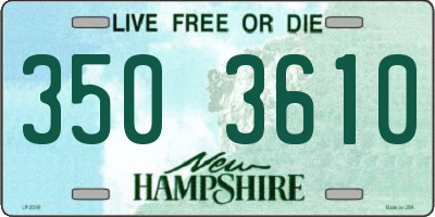 NH license plate 3503610