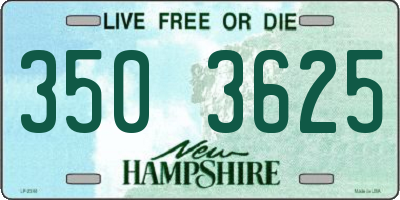 NH license plate 3503625