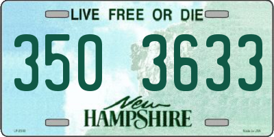 NH license plate 3503633