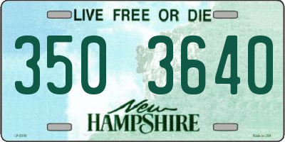 NH license plate 3503640