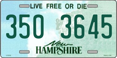 NH license plate 3503645