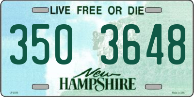 NH license plate 3503648