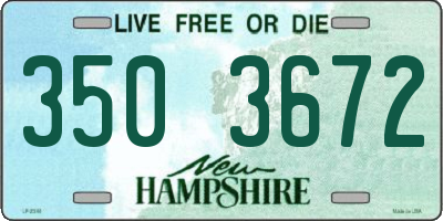 NH license plate 3503672
