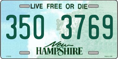 NH license plate 3503769