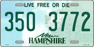 NH license plate 3503772