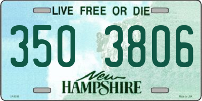 NH license plate 3503806