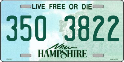 NH license plate 3503822