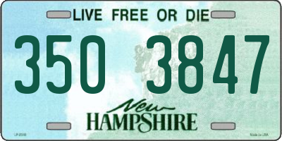 NH license plate 3503847