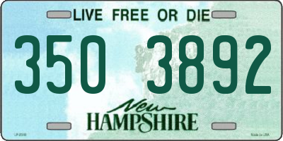 NH license plate 3503892