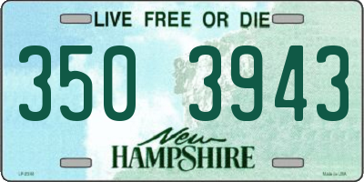 NH license plate 3503943