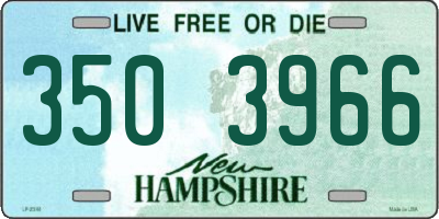 NH license plate 3503966