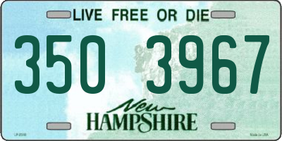 NH license plate 3503967