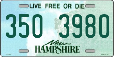 NH license plate 3503980
