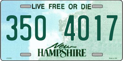 NH license plate 3504017