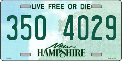 NH license plate 3504029