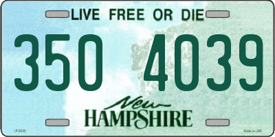 NH license plate 3504039
