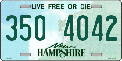 NH license plate 3504042