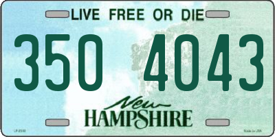 NH license plate 3504043