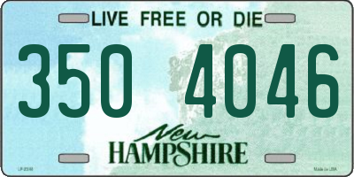 NH license plate 3504046