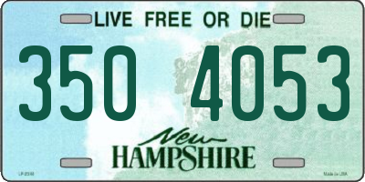 NH license plate 3504053