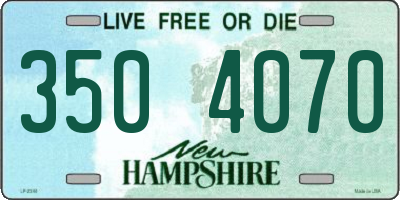 NH license plate 3504070