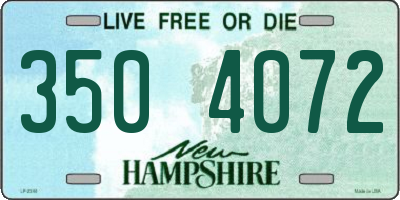 NH license plate 3504072