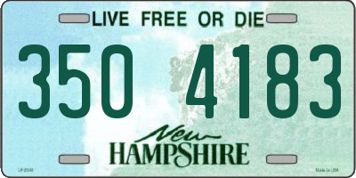 NH license plate 3504183